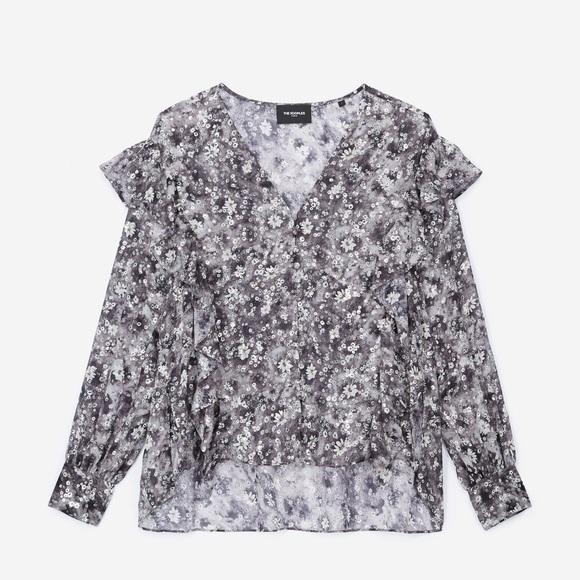 Anthropologie THE KOOPLES 70s Ruffled ditzy farmhouse Floral cottagecore blouse - Picture 7 of 9